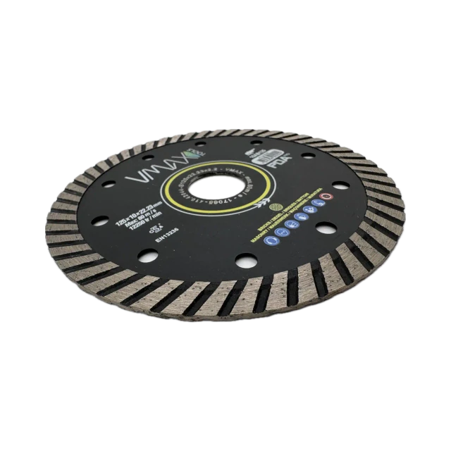 Diamond cutting blades for angle grinders Turbo-AB 125 mm – View 2