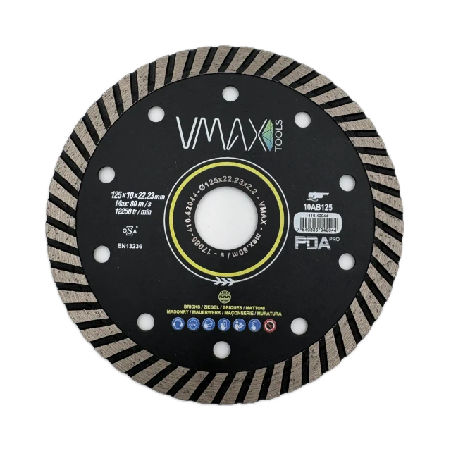 Diamond cutting blades for angle grinders Turbo-AB 125 mm – View 1