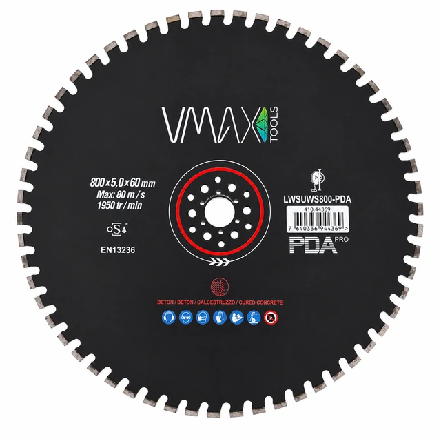 Diamond cutting blades for wall saws LWSUW-PDA 800 x 5.0 mm