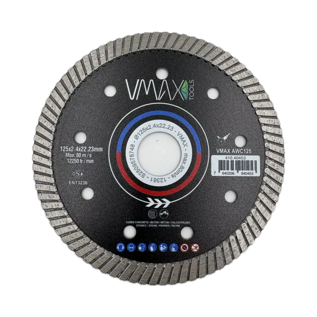 Disques diamant pour meuleuses d’angle AWC-Turbo 125mm – Vue 1