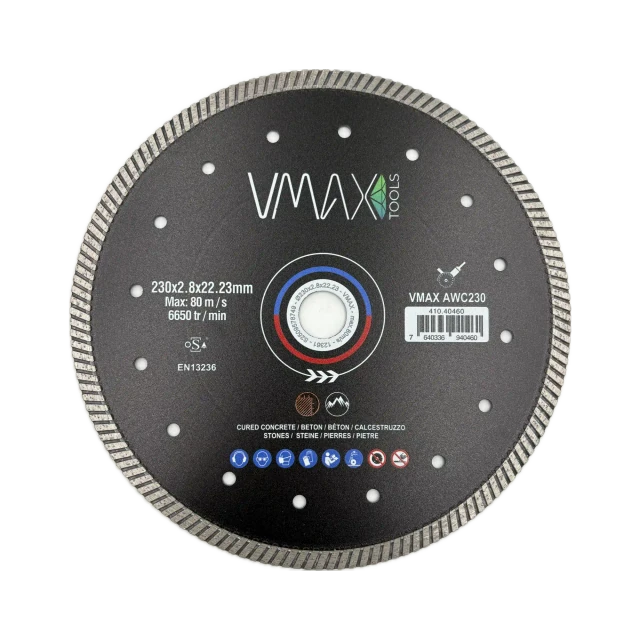 Diamond cutting blades for angle grinders AWC-Turbo 230mm – View 1